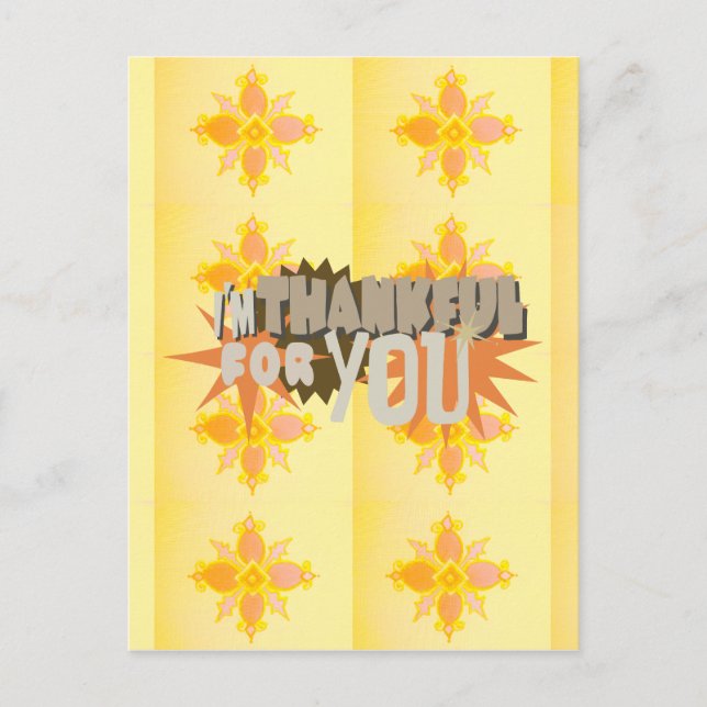 Herzliche Dankbarkeit: "Danke für dich" mit Liebe, Postkarte (Vorderseite)