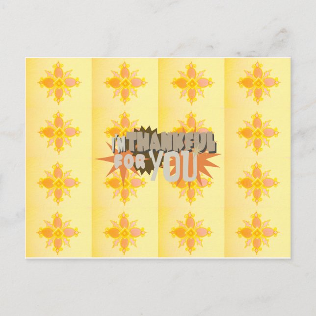 Herzliche Dankbarkeit: "Danke für dich" mit Liebe, Postkarte (Vorderseite)
