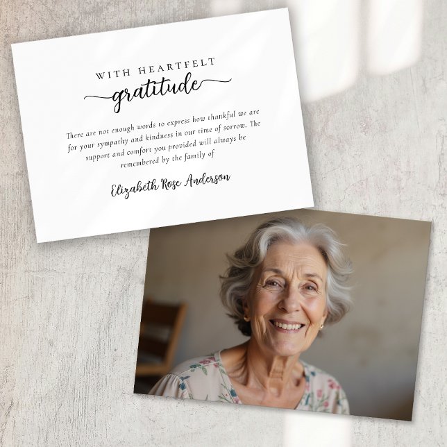 Herzliche Dankbarkeit Foto Beerdigung Dankeskarte (Von Creator hochgeladen)