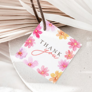 Herzliche Dankeschön an die lebendige Sommer-Blume Geschenkanhänger