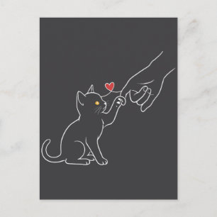 Herzliche Einladung zum Geburtstag für Katzenliebh Postkarte