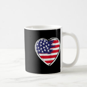 Herzliche Fahne 4. Juli Patriotischer Amerikaner Kaffeetasse