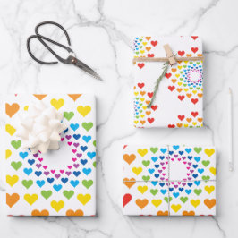 Herzliche Farben Geschenkpapier Set