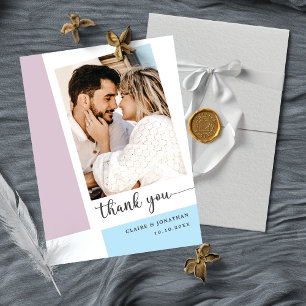 Herzliche Foto Hochzeit Dankeschön-Karte Dankeskarte