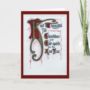 Herzliche Gedanken, Weihnachten und Neujahr Vinta 