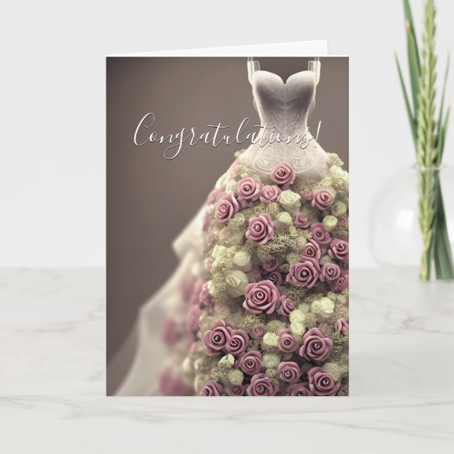 Herzliche Glückwünsche Floral Brautparty Card Karte (Vorderseite)