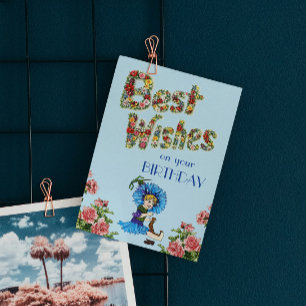 Herzliche Glückwünsche zu Ihrer Wildblume Postkarte