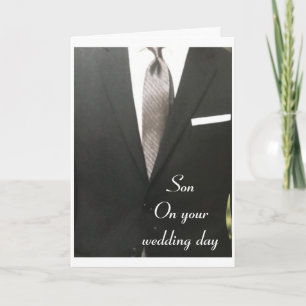 HERZLICHE GLÜCKWÜNSCHE ZUM HOCHZEITSTAG **SOHN** KARTE