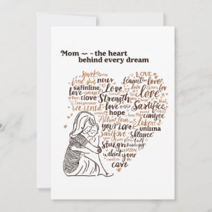 Herzliche Inspirierende Mutter-Zitat-Typografie Feiertagskarte