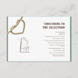 Herzliche Liebe Knot Western Hochzeitsrichtungen Begleitkarte