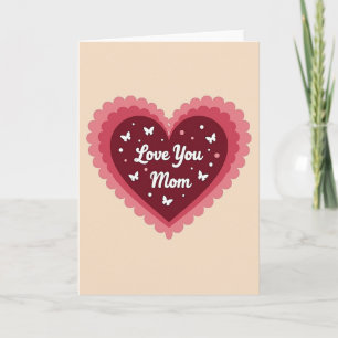 Herzliche Liebe Mama Kunstkarte Karte
