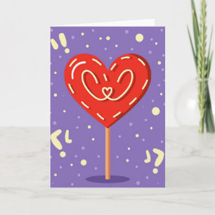 Herzliche Lollipop-Kunstkarte Karte