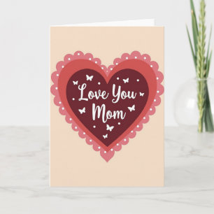 Herzliche mehrschichtige Liebes-Mama-Karte Karte