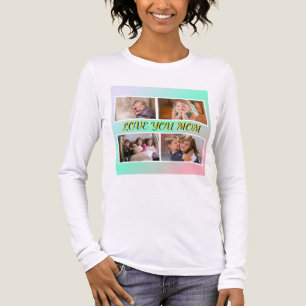 Herzliche Mom 4-Foto-Huldigungsdesign Tri-Blend Shirt