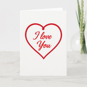 Herzliche Nachricht Karte 'Ich liebe dich'
