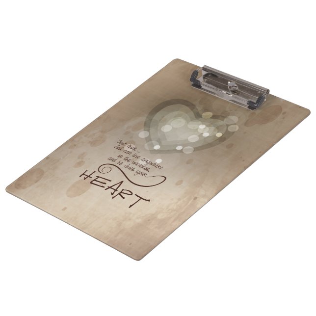 Herzliche religiöse Ermutigung, Grunge Klemmbrett (Schrägansicht)