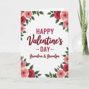 Herzliche Rosen Oma Opa Karte