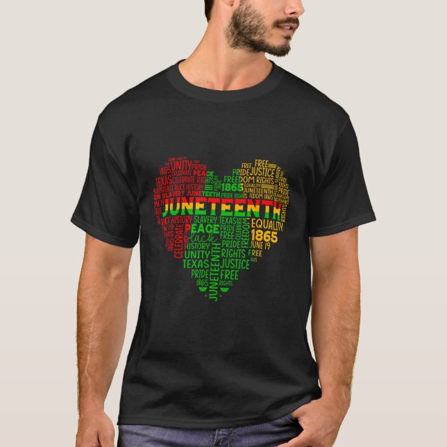 Herzliche schwarze Geschichte Afro American Africa T-Shirt (Vorderseite)