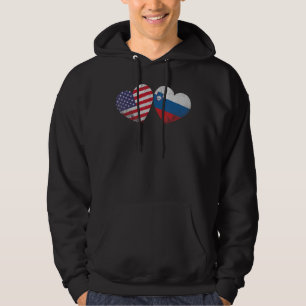 Herzliche slowenische amerikanische Flagge Patriot Hoodie