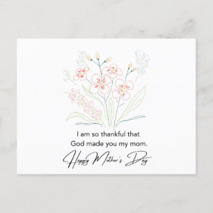 Herzliche Sprüche Muttertagsblumen Zeichnung Postkarte
