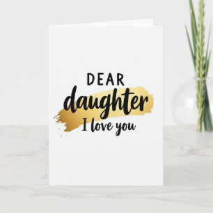 Herzliche Tochter Lieb Dich Karte