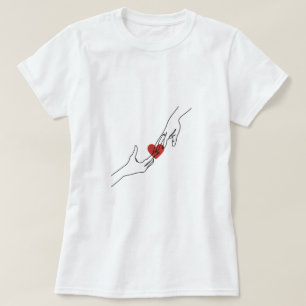 Herzliche Touch - Minimalistische Liebe Emblem T-Shirt