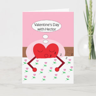 Herzliche Träume mit Blume Valentine Karte