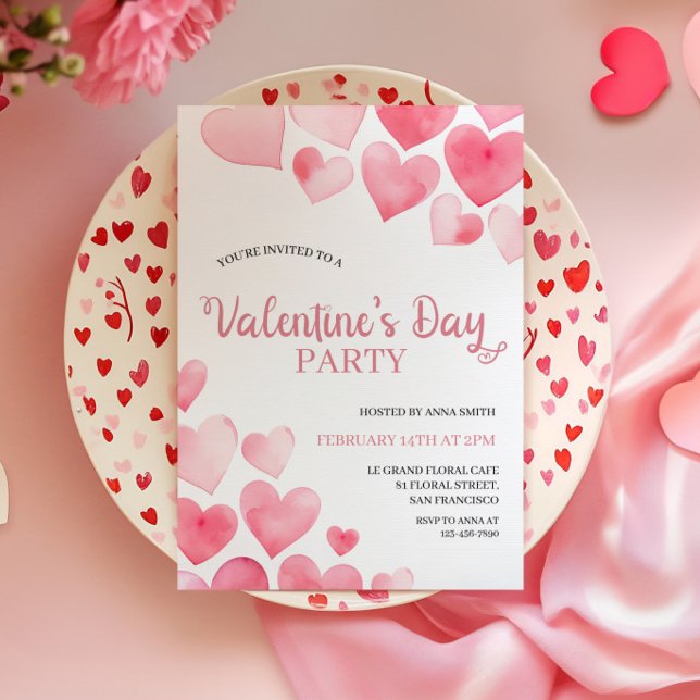 Herzliche Valentinstag-Party Einladung (Von Creator hochgeladen)
