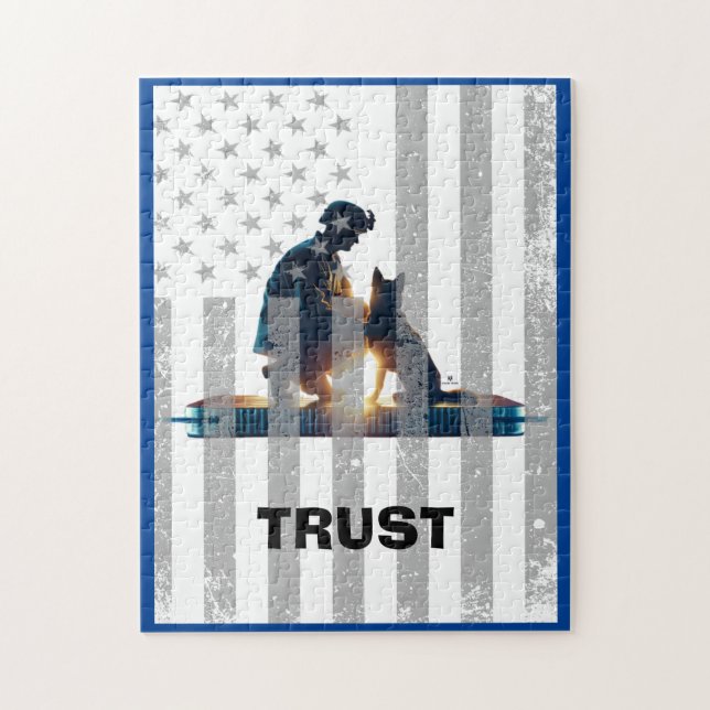 Herzliche Verbindung: Helden & Hunde Puzzle (Vertikal)