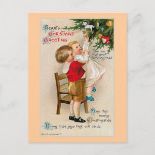 "Herzliche Weihnachtsgrüße " Feiertagspostkarte