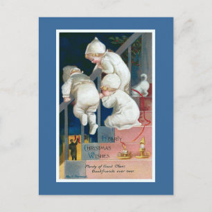 "Herzliche Weihnachtswünsche" Vintag Feiertagspostkarte