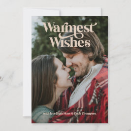 Herzliche Wünsche Foto-Weihnachtskarte Feiertagskarte