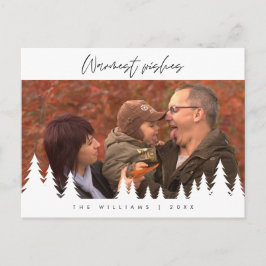 Herzliche Wünsche, frohe Weihnachtsfamilien Foto Postkarte