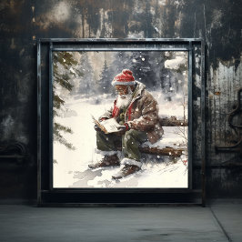 Herzliche Wünsche Schwarze Weihnachtsliste Poster