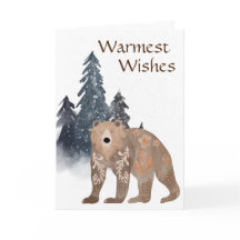 Herzliche Wünsche Skandinavier im Wald Weihnachten