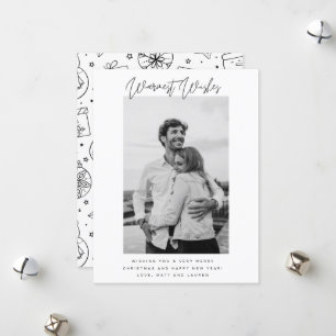 Herzliche Wünsche Weihnachtskarte für ein paar Fot Feiertagskarte