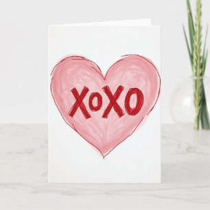 Herzliche Xoxo-Kunstkarte Karte