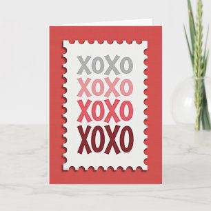 Herzliche Xoxo-Postwertzeichen-Karte Karte