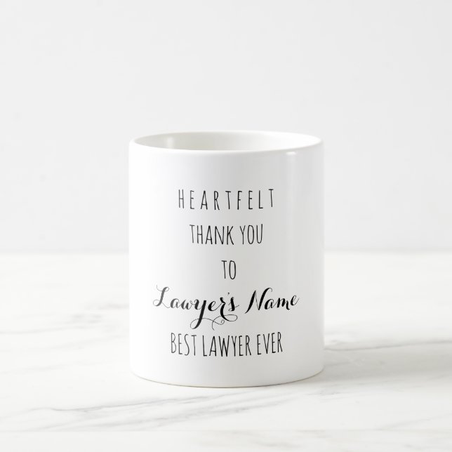Herzlichen Dank an den besten Rechtsanwalt je Typo Kaffeetasse (Mittel)