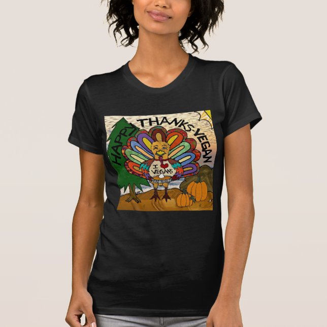 Herzlichen Dank an den Veganen Erntedank Türkei T-Shirt (Vorderseite)