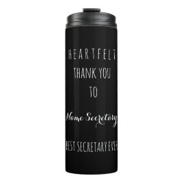 Herzlichen Dank an die beste Sekretärin je Typogra Thermosbecher
