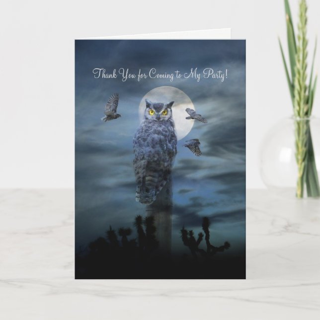 Herzlichen Dank, dass du auf meine Party-Karte gek Dankeskarte (Vorderseite)