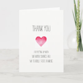 Herzlichen Dank, dass ich Valentines mitgenommen h Dankeskarte