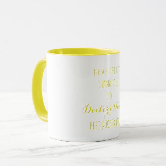 Herzlichen Dank, dass Sie jemals Typografie bester Tasse (Vorderseite Links)