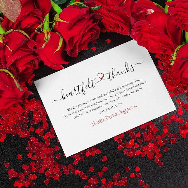 Herzlichen Dank für das Beileid Dankeskarte (Von Creator hochgeladen)