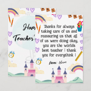 Herzlichen Dank für den Tag des Lehrers Dankeskarte