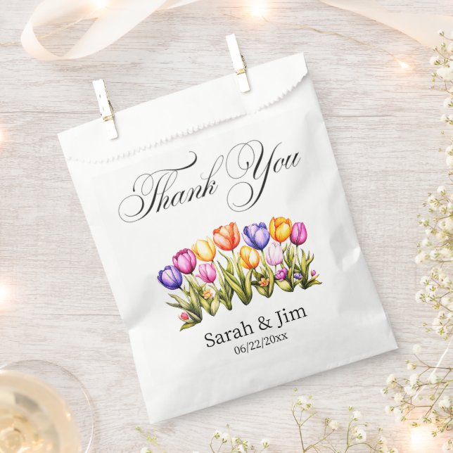 Herzlichen Dank für die Gastgeschenk Hochzeiten Geschenktütchen (Ausgeschnitten)