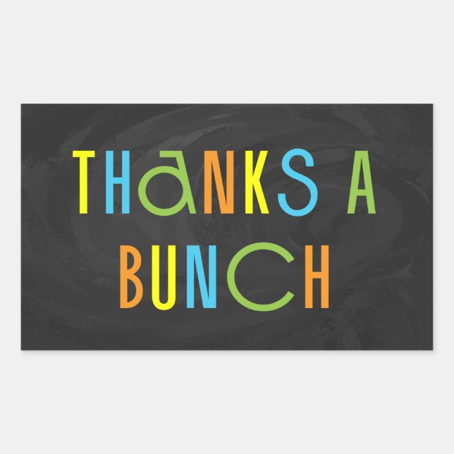 Herzlichen Dank für Ihr Dankeschön Rechteckiger Aufkleber (Vorderseite)