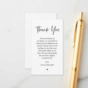 Herzlichen Dank für Ihre Hochzeit, Schwarz und Wei Begleitkarte