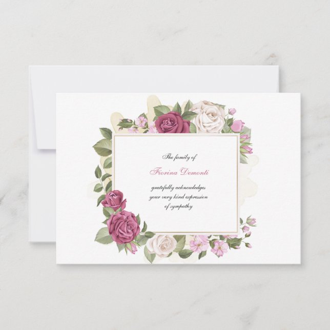 Herzlichen Dank für Ihre Sympathiekarte Dankeskarte (Vorderseite)